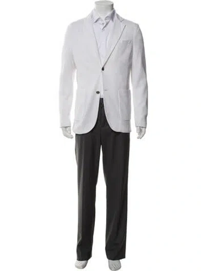 Pre-owned Eleventy Linen Jacket In White