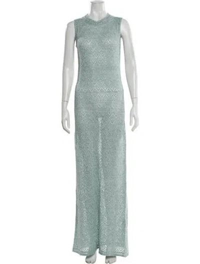 Pre-owned Eleventy Linen Long Dress In Green
