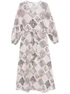 Eleventy Linen Maxi Dress In Neutrals