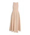 Eleventy Beige Long Sleeveless Dress In Linen Woman In Neutral