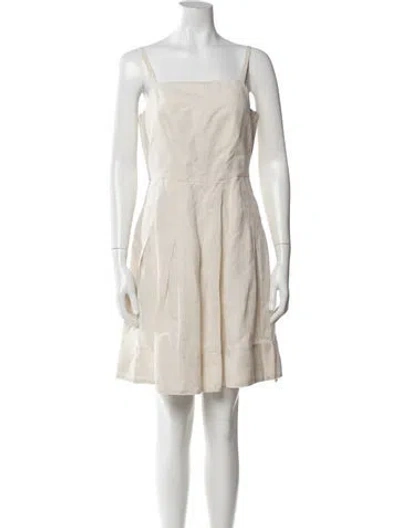Pre-owned Eleventy Linen Mini Dress In Neutral