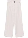 Eleventy Linen Palazzo Pants In 粉色