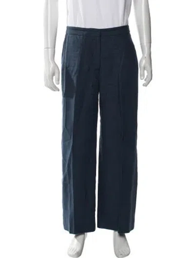 Pre-owned Eleventy Linen Pants In Blue