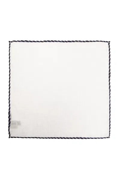 Eleventy Linen Pocket Towel In Black