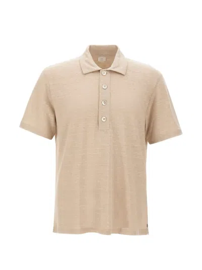 Eleventy Short-sleeved Polo Shirt In Brown
