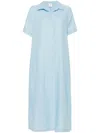 Eleventy Maxikleid Aus Leinen In Blau