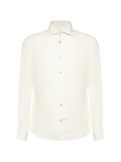 Eleventy Mens Coriandolo Long-sleeve Dandy Linen Shirt In Multi