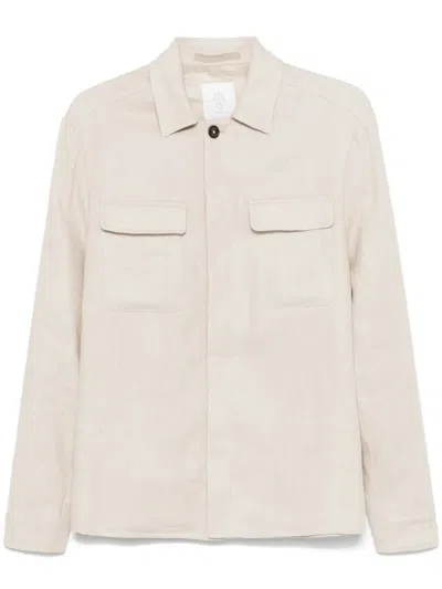 Eleventy Linen Shirt In Neutrals