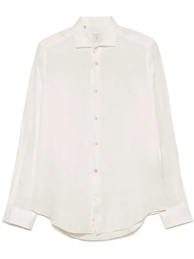 Eleventy Linen Shirt In Neutrals