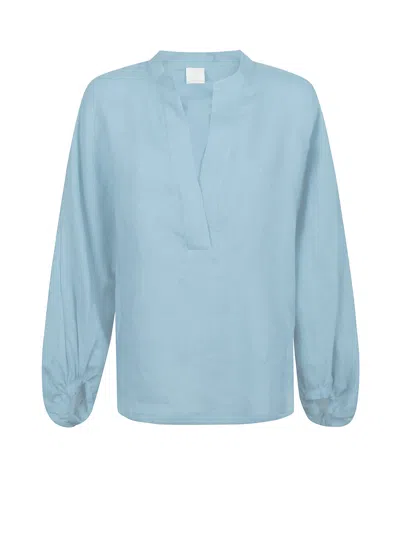 Eleventy Linen Shirt With V Opening