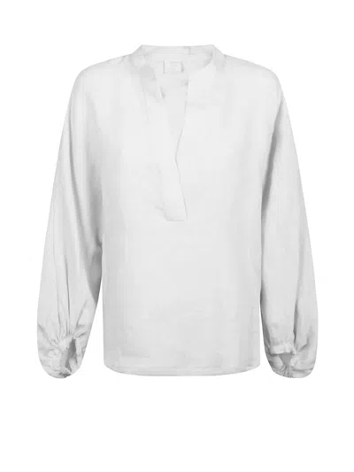 Eleventy Linen Shirt With V Opening