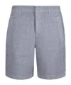Eleventy Bermuda Shorts With Back Pockets And Belt Loops In Gray