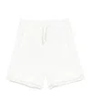 Eleventy Mens Embroidered Drawstring Linen Shorts White In White