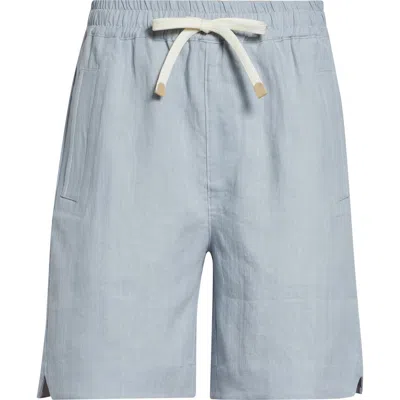 Eleventy Linen Shorts In Blue