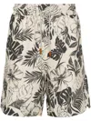 Eleventy Linen Shorts In Neutrals