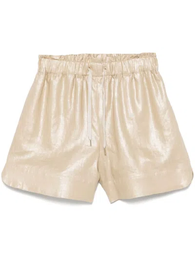 Eleventy Linen Shorts In Neutrals