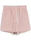Eleventy Linen Shorts In Pink