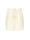 Eleventy Linen Bermuda Shorts With Drawstrings In White