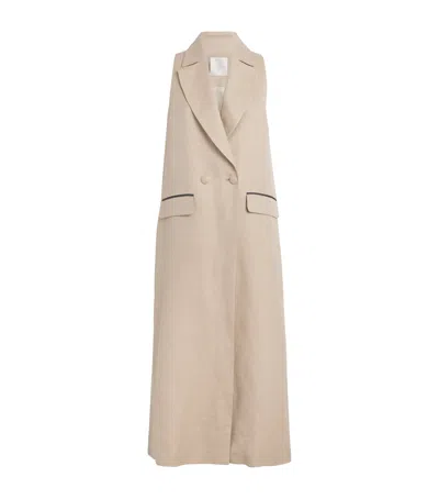 Eleventy Linen Sleeveless Coat