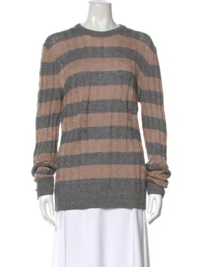 Pre-owned Eleventy Linen Striped Sweater In Multi
