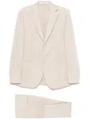 Eleventy Linen Suit In Neutrals