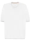 Eleventy Contrast-trim T-shirt In Neutrals