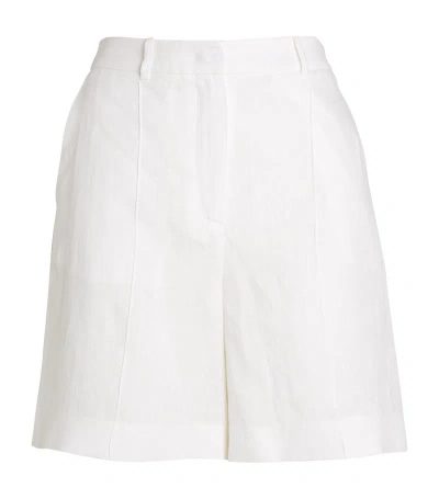 Eleventy Linen Tailored Shorts In White
