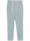 Eleventy Linen Trousers In Blue