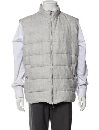 Pre-owned Eleventy Linen Vest In Grey