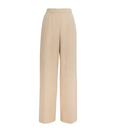 Eleventy Linen Wide-leg Trousers