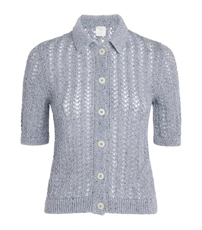 Eleventy Linen-cotton Cardigan In Gray