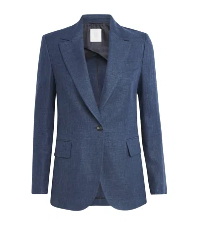 Eleventy Linen-wool-silk-blend Blazer In Multi