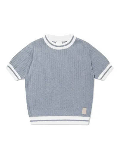 Eleventy Kids' Logo-appliqué Jumper In Gray