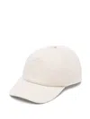 Eleventy Baseball Cap With Embossed Logo In Neutrals