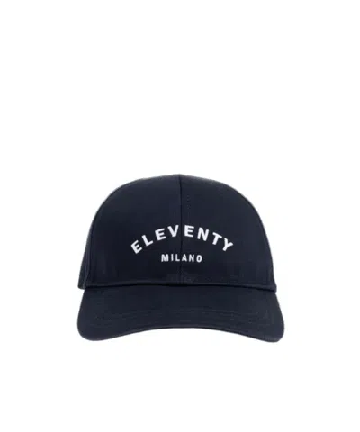 Eleventy Logo Embroidered Baseball Cap In Black