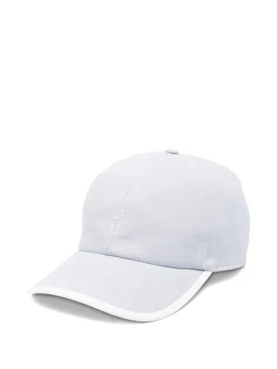 Eleventy Logo-embroidered Baseball Cap In Gray
