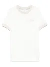 Eleventy Logo-embroidered T-shirt In White