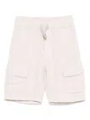 Eleventy Logo-patch Cargo Shorts In Neutrals