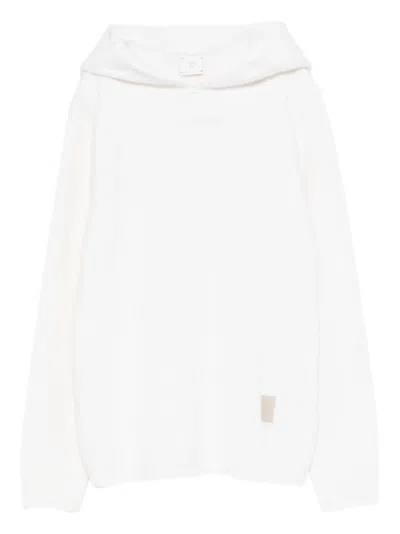 Eleventy Kids' Logo-patch Hoodie In White