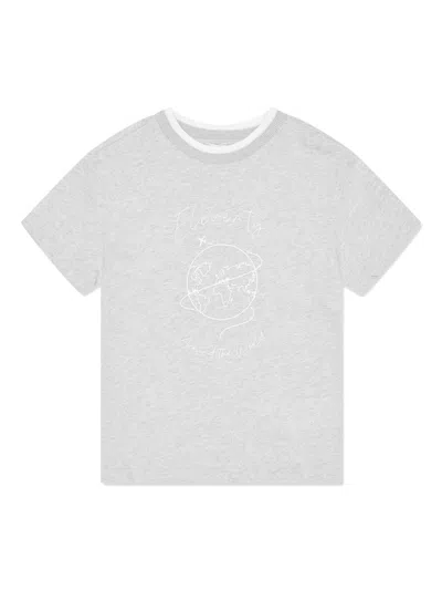 Eleventy Kids' Logo-print Cotton T-shirt In Grau