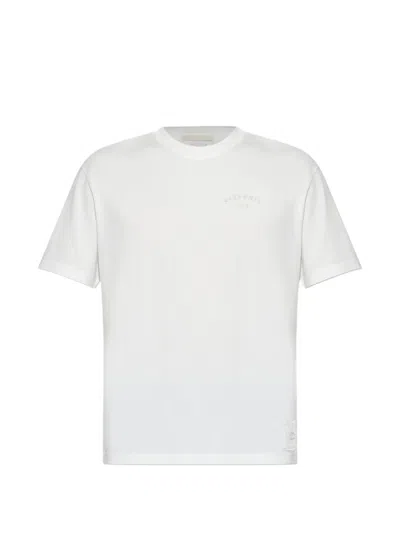 Eleventy Logo Print T-shirt In Neutral