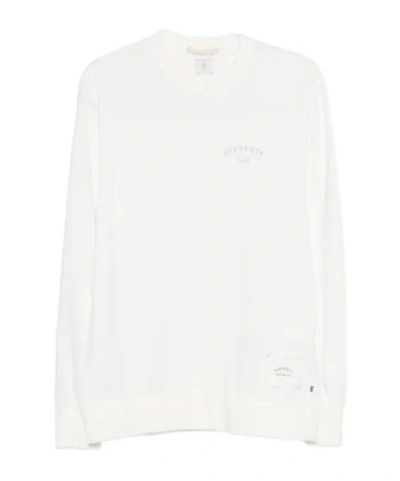 Eleventy Logo-detail Sweatshirt In White