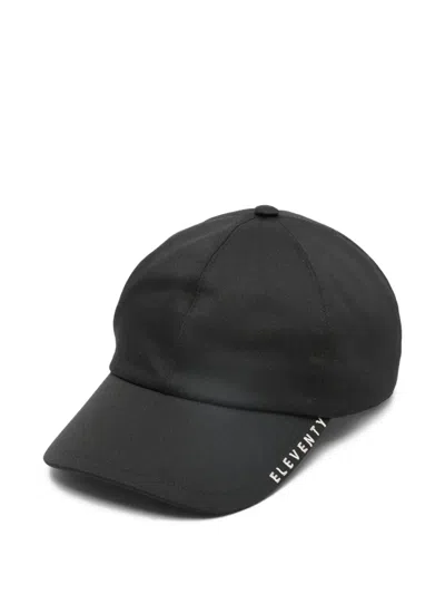 Eleventy Logo-embroidered Baseball Cap In Black