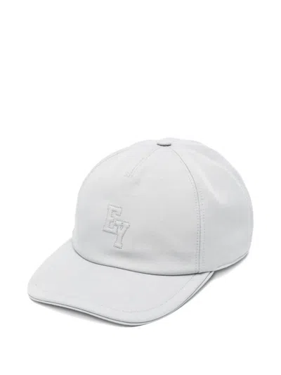 Eleventy Logo-embroidered Baseball Cap In Gray