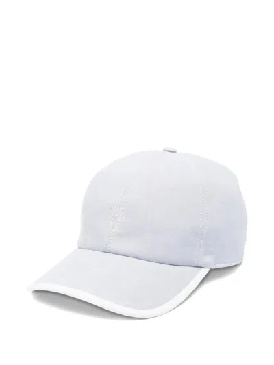 Eleventy Logo-embroidered Baseball Cap In White
