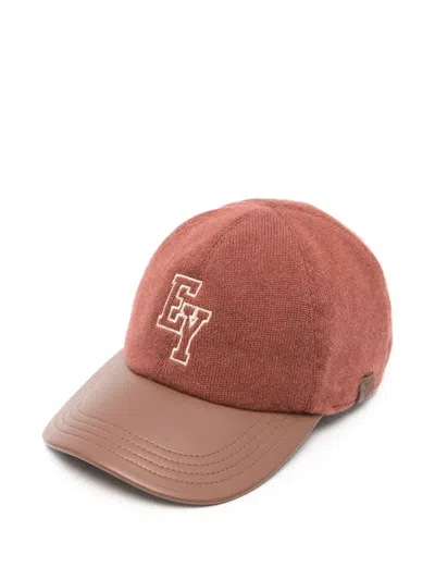 Eleventy Logo-embroidered Cashmere Baseball Cap In Multi