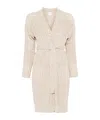 Eleventy Open-knit Cardigan In Nude