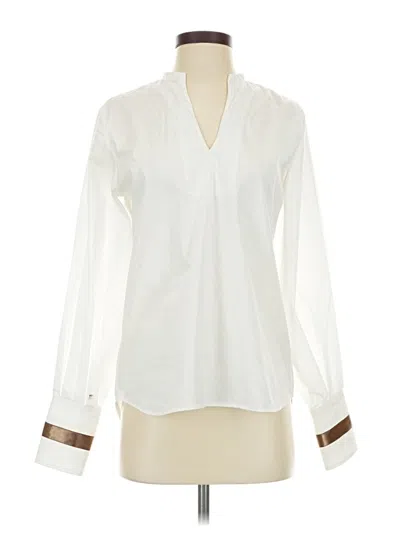 Pre-owned Eleventy Long Sleeve Blouse In Ivory