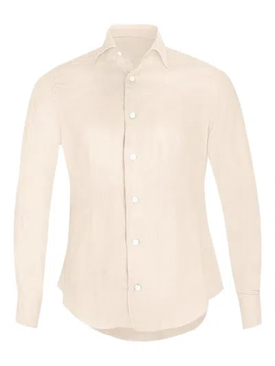 Eleventy Long-sleeve Button-down Shirt In Neutral