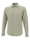 Eleventy Long-sleeve Button-up Shirt In Gray
